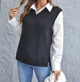 Taryn | Women's V-Neck Sleeveless Sweater Vest