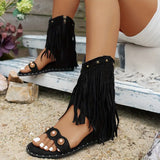 Tatiana | Women's Fringe Ankle Strap Sandals