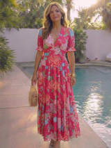 Temperance | Women's Floral V-Neck Maxi Dress