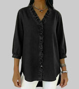Tessa | Women's V-Neck Ruffle Blouse