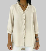 Tessa | Women's V-Neck Ruffle Blouse