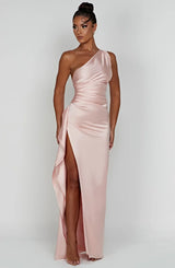 Thalia | Women's One Shoulder Slit Maxi Dress