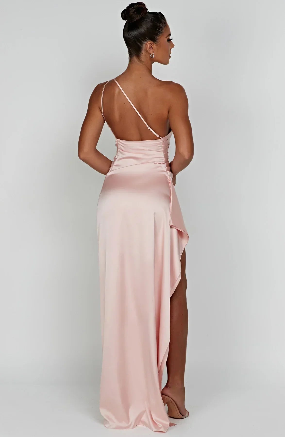 Thalia | Women's One Shoulder Slit Maxi Dress