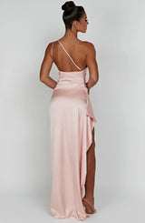Thalia | Women's One Shoulder Slit Maxi Dress