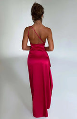 Thalia | Women's One Shoulder Slit Maxi Dress