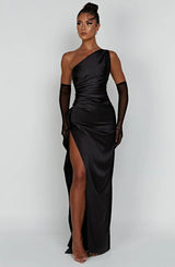 Thalia | Women's One Shoulder Slit Maxi Dress