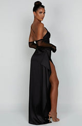 Thalia | Women's One Shoulder Slit Maxi Dress