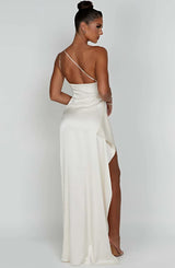 Thalia | Women's One Shoulder Slit Maxi Dress