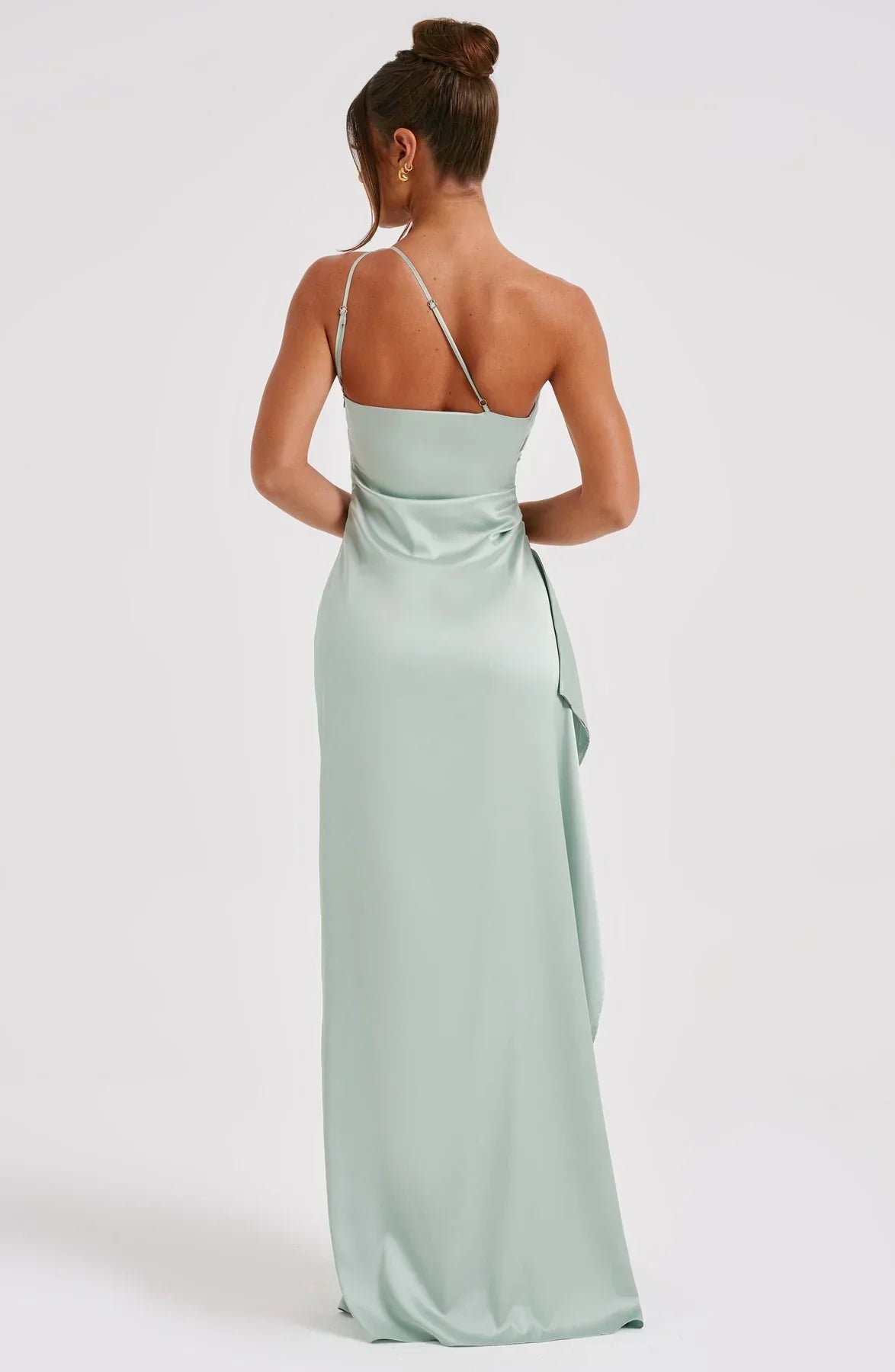 Thalia | Women's One Shoulder Slit Maxi Dress