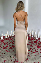 Thalia | Women's One Shoulder Slit Maxi Dress