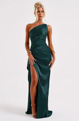 Thalia | Women's One Shoulder Slit Maxi Dress