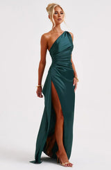 Thalia | Women's One Shoulder Slit Maxi Dress