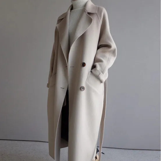 Theodora | Women's Double Breasted Long Coat