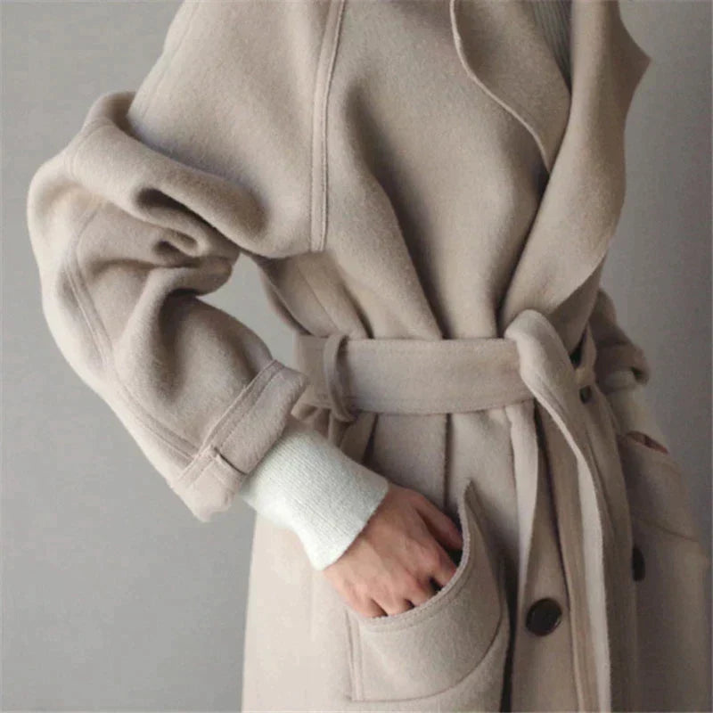 Theodora | Women's Double Breasted Long Coat