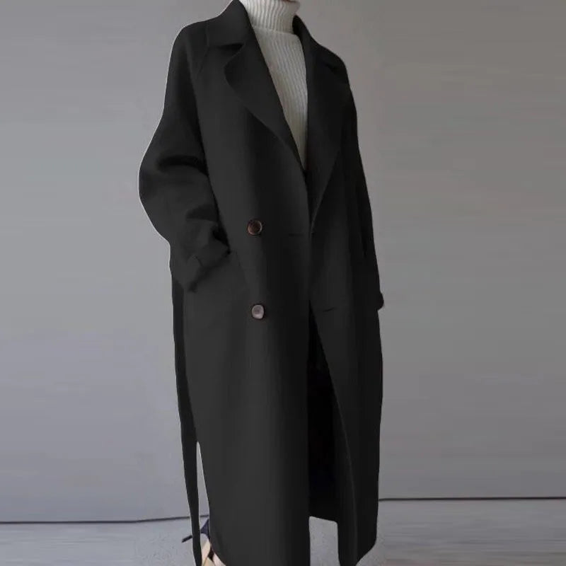 Theodora | Women's Double Breasted Long Coat