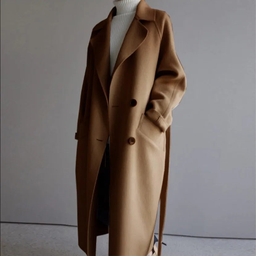 Theodora | Women's Double Breasted Long Coat