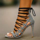 Valentina | Women's Lace Up Stiletto Heels