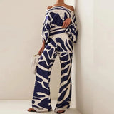 Isla | Women's Off-Shoulder Batwing Top & Wide-Leg Trousers Co-ord Set