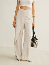 Vashti | Women's High Waist Asymmetric Wide Leg Pants