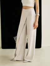 Vashti | Women's High Waist Asymmetric Wide Leg Pants