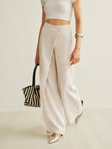 Vashti | Women's High Waist Asymmetric Wide Leg Pants