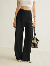 Vashti | Women's High Waist Asymmetric Wide Leg Pants