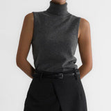 Verity | Women's Sleeveless Turtleneck Sweater