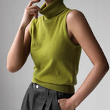 Verity | Women's Sleeveless Turtleneck Sweater