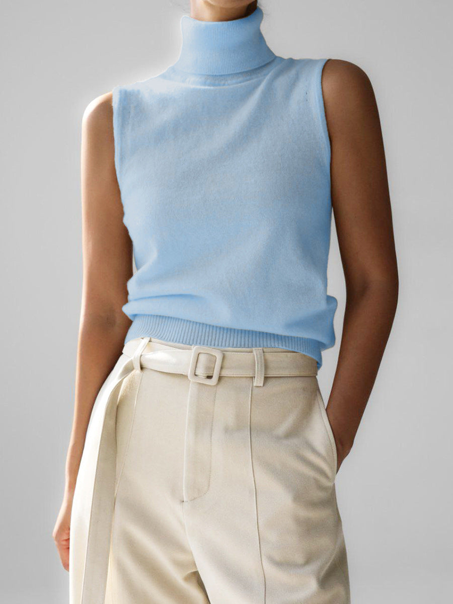 Verity | Women's Sleeveless Turtleneck Sweater