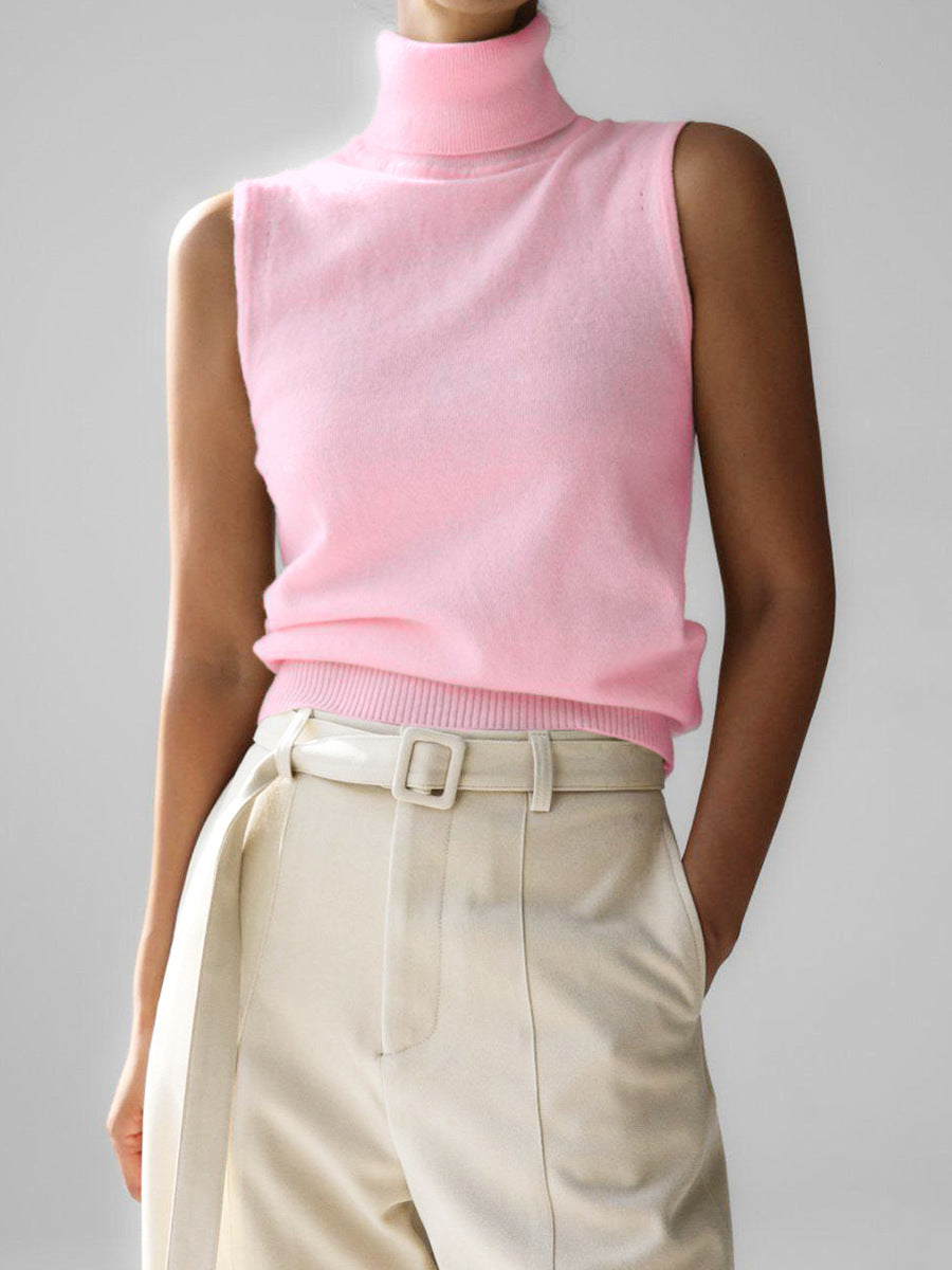 Verity | Women's Sleeveless Turtleneck Sweater