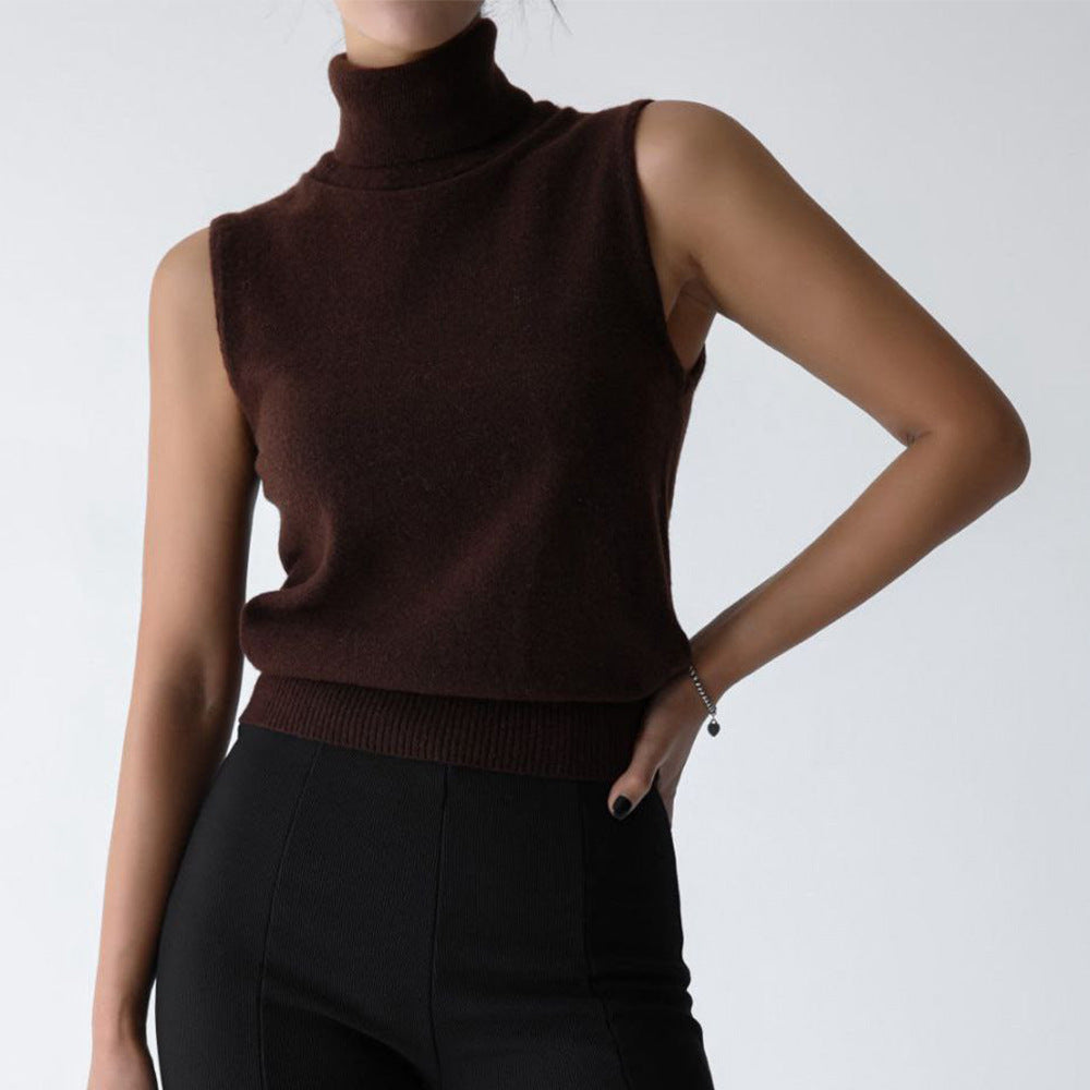 Verity | Women's Sleeveless Turtleneck Sweater