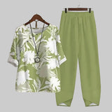 Violeta | Women's Butterfly Print Short Sleeve Lounge Set