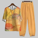 Violeta | Women's Butterfly Print Short Sleeve Lounge Set