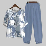 Violeta | Women's Butterfly Print Short Sleeve Lounge Set