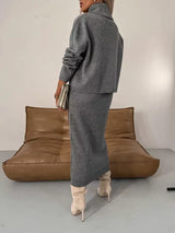 Willa | Women's Turtleneck Long Sleeve Maxi Dress