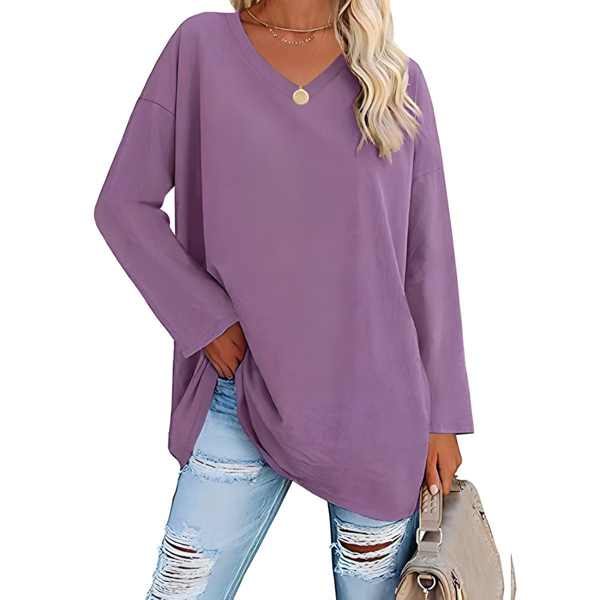 Winifred | Women's V-Neck Long Sleeve Tunic