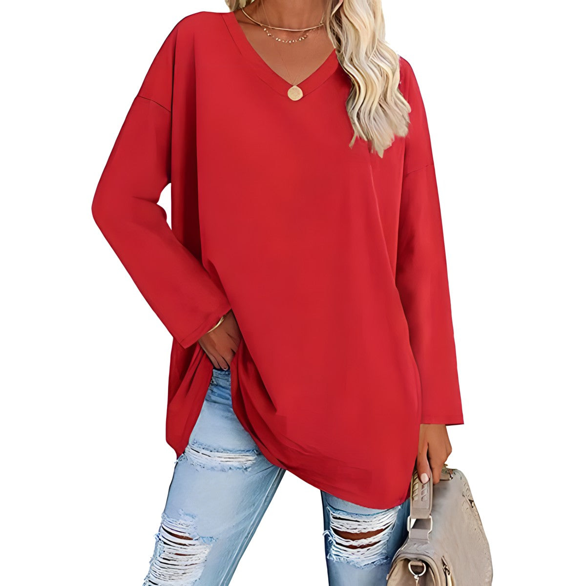 Winifred | Women's V-Neck Long Sleeve Tunic
