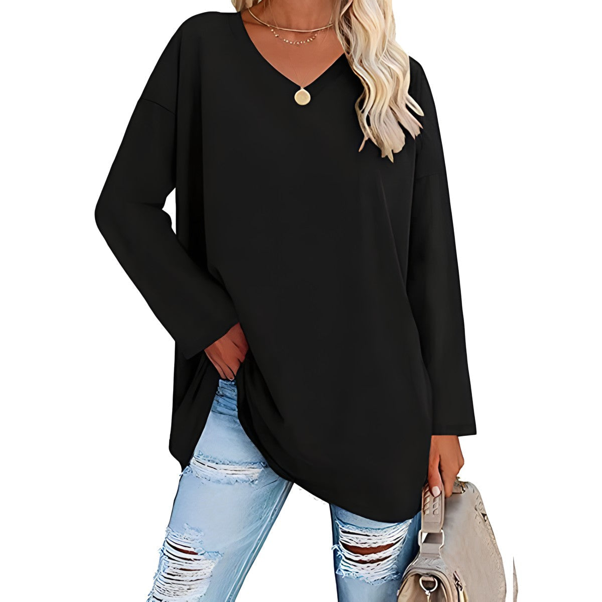 Winifred | Women's V-Neck Long Sleeve Tunic