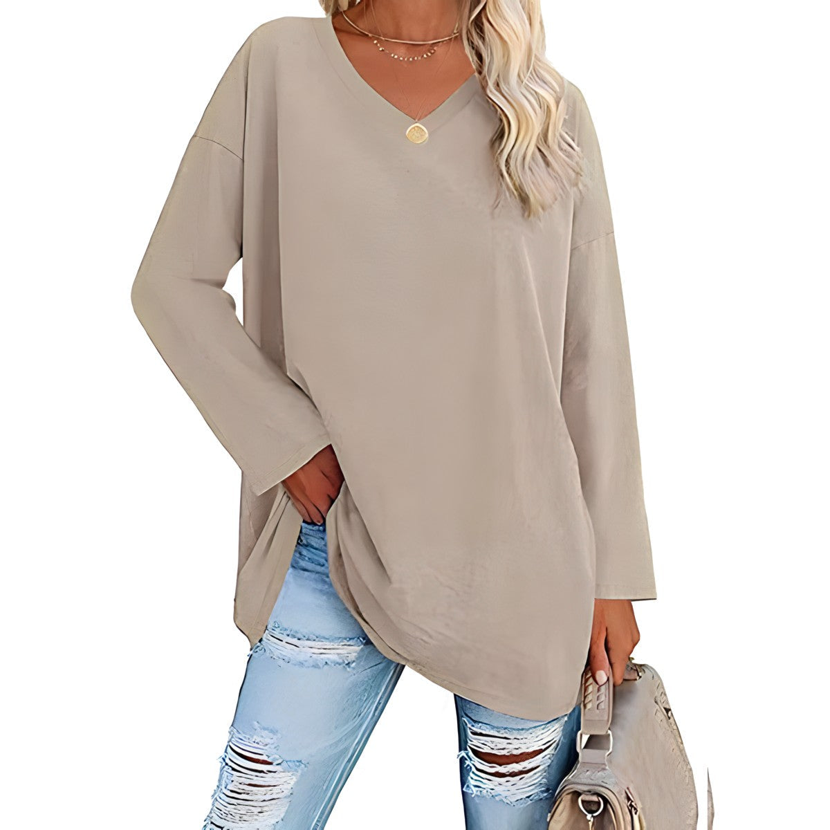 Winifred | Women's V-Neck Long Sleeve Tunic