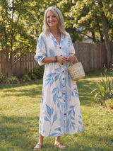 Wisteria | Women's Floral 3/4 Sleeve Maxi Dress