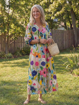 Wisteria | Women's Floral 3/4 Sleeve Maxi Dress