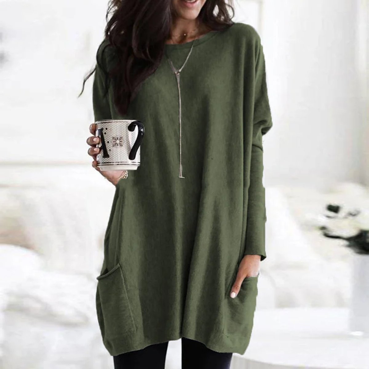 Wren | Women's Oversized Long Sleeve Tunic with Pockets
