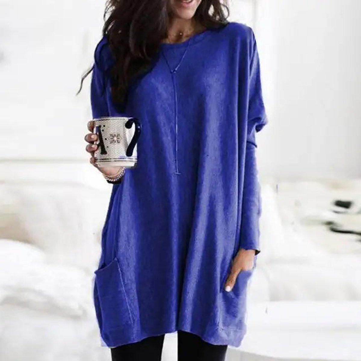 Wren | Women's Oversized Long Sleeve Tunic with Pockets