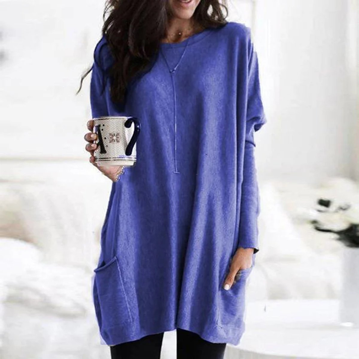Wren | Women's Oversized Long Sleeve Tunic with Pockets