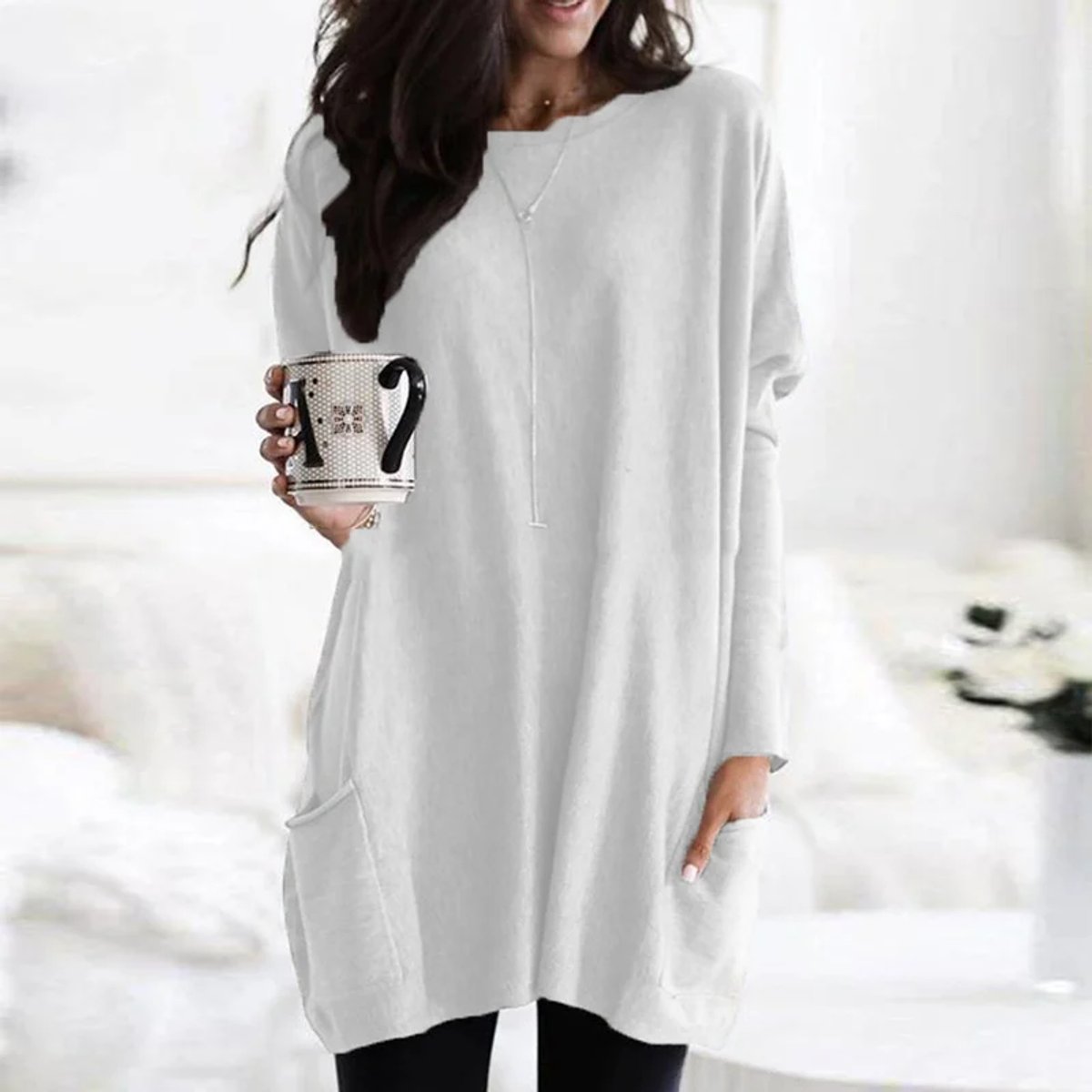 Wren | Women's Oversized Long Sleeve Tunic with Pockets