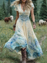 Wrenley | Women's Floral Print Maxi Dress