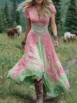 Wrenley | Women's Floral Print Maxi Dress