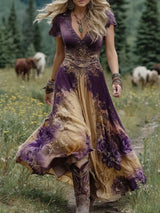 Zephyrine | Women's Floral Maxi Dress V-Neck