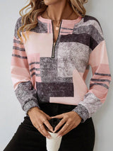 Zinnia | Women's Abstract Print Long Sleeve Top