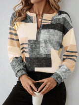 Zinnia | Women's Abstract Print Long Sleeve Top